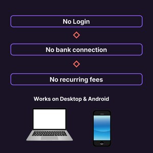 Subly works with no login, no bank connection, and no recurring fees, and runs on both desktop and Android