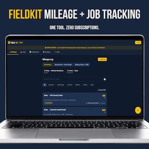 Mileage Tracker App, Mileage Log for Taxes, IRS Mileage Log, Small Business Mileage Tracker, Contractor Work Log, Offline No Subscription