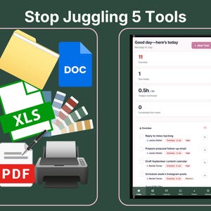 Stop juggling folders, docs, spreadsheets and printouts — VADesk Planning replaces them with one offline task and capacity tracker