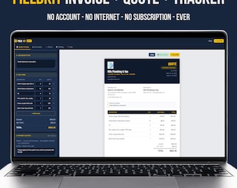 Invoice and Quote Generator Bundle for Contractors, Invoice Tracker for Self Employed, Small Business Invoicing, Editable Web App