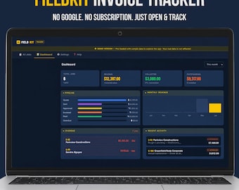 Invoice Tracker for Small Business | Quote to Payment Pipeline | Offline Browser App | No Subscription | Instant Download