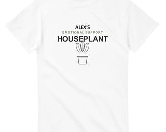 Camiseta de apoyo emocional para amantes de las plantas, camiseta personalizada con nombre, regalo divertido para amantes de las plantas, camiseta personalizada para introvertidos, regalo para padres amantes de las plantas