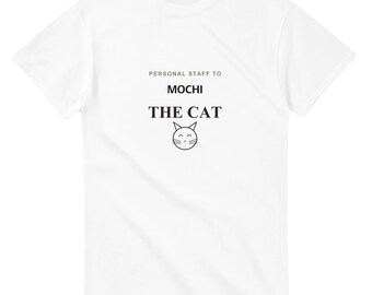Camiseta para mamás de gatos personalizada con el nombre del gato, camiseta personal para el gato, regalo divertido para amantes de los gatos, camiseta personalizada para amantes de los gatos.