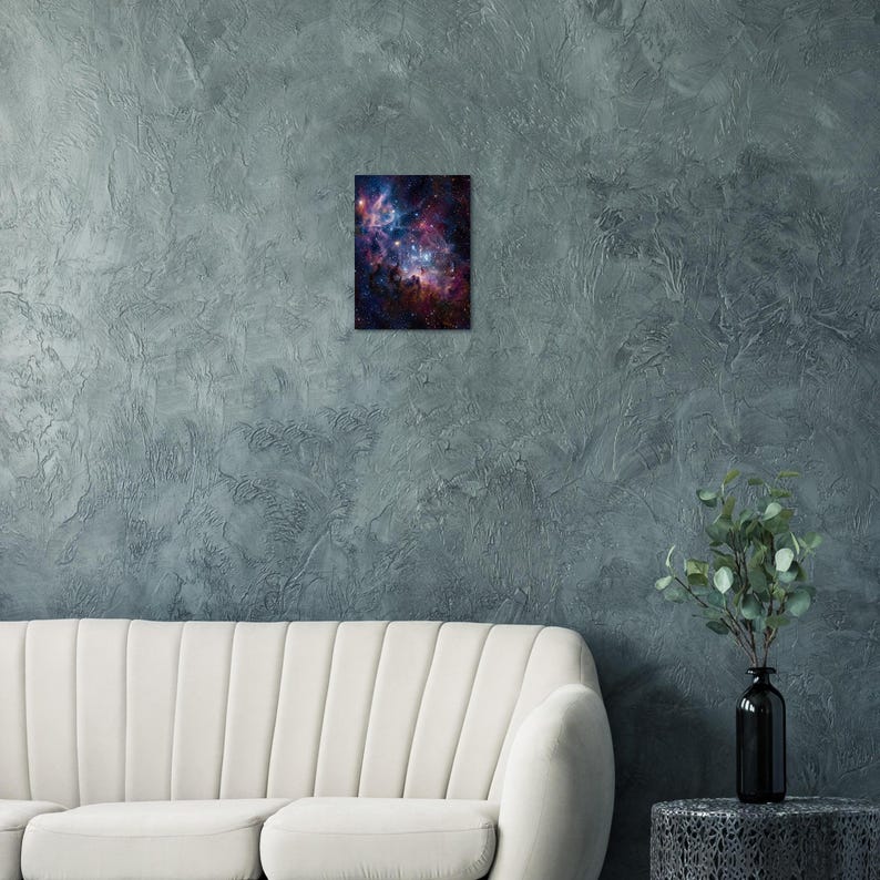Nebula Wall Art Print, Star Cluster Poster, Deep Space Photography Style, Celestial Gift image 4