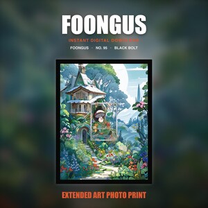 Stampa artistica estesa di Foongus / Carta Fulmine Nero 95 / Download digitale del GCC Pokémon