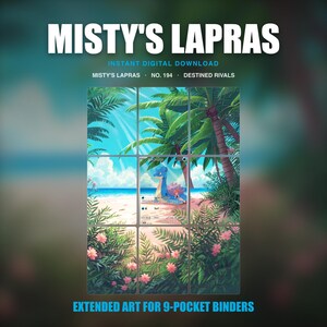 Misty's Lapras Extended Art Binder Insert | Destined Rivals Card 194 | Pokemon TCG Digital Download
