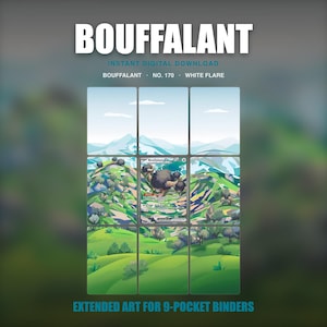 Bouffalant ex Extended Art Binder Insert / White Flare Card 170 / Descarga digital de Pokemon TCG
