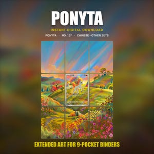 Inserto para carpeta con arte extendido de Ponyta / Paquete de gemas chinas Vol. 4, carta 107 / Descarga digital de Pokémon TCG