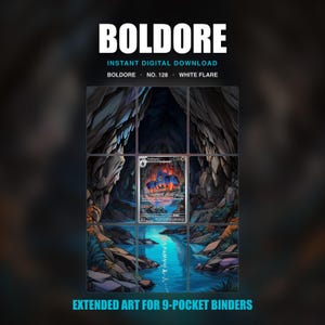 Boldore Extended Art Binder Insert / White Flare Card 128 / Descarga digital de Pokémon TCG