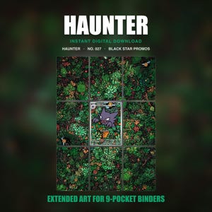 Haunter Extended Art Binder Insert | Black Star Promo Card 27 | Pokemon TCG Digital Download
