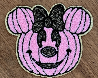 Pink Minnie pumpkin patch