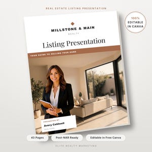 Präsentationsvorlage für Grundbesitz | Bearbeitbares Canva, Post-NAR Home Verkäufer Handbuch für Realtors