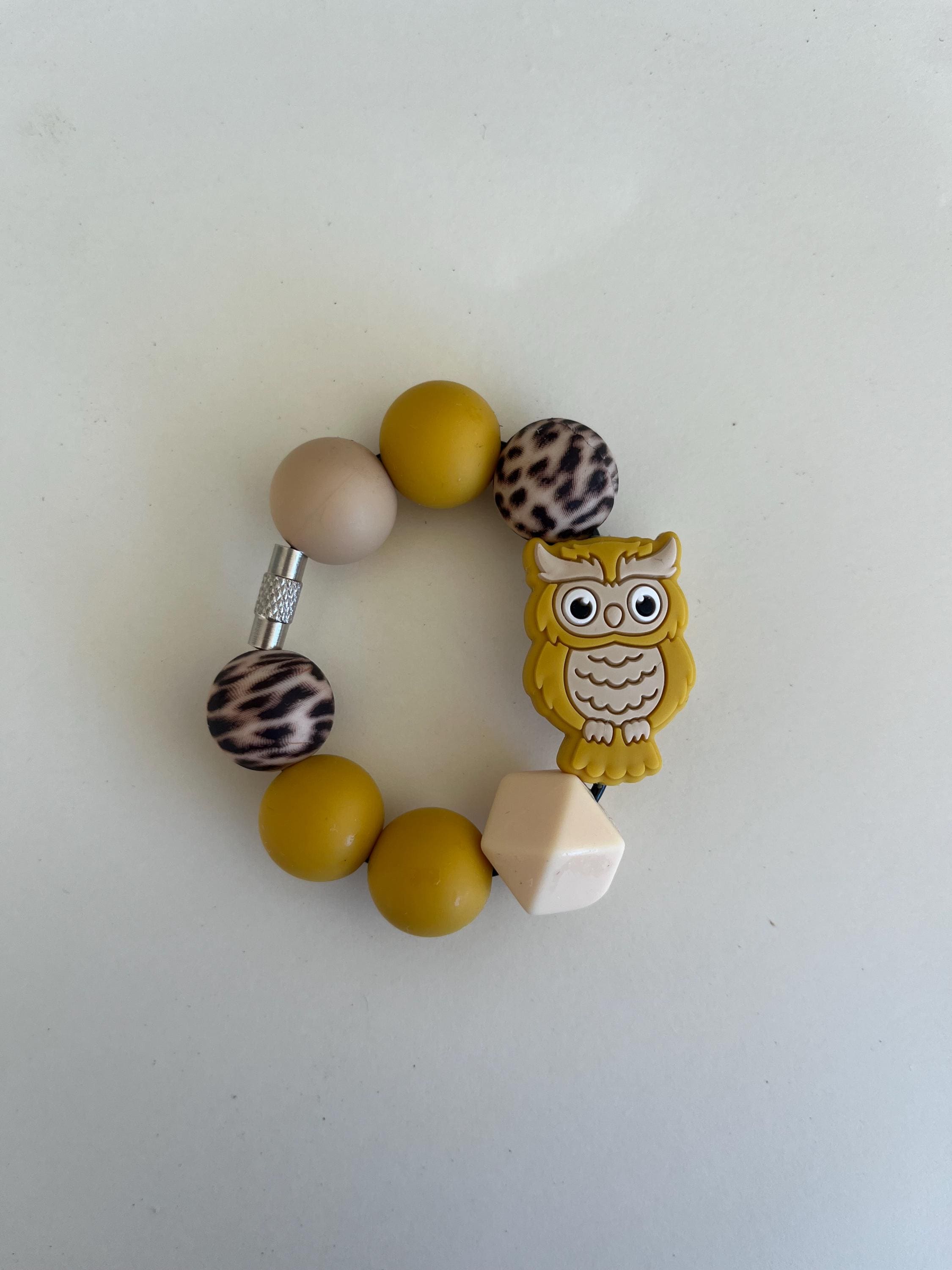 Yellow Owl Bag Charm
