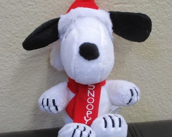 Peanuts Snoopy trägt Weihnachtsmütze 20 cm mit Clip