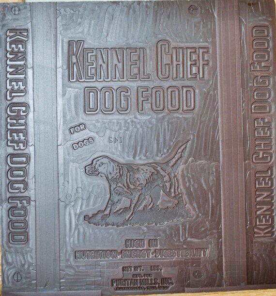 Items similar to Vintage "Kennel Chef Dog Food Murfreesboro Tennessee" Letterpress Plate on Etsy