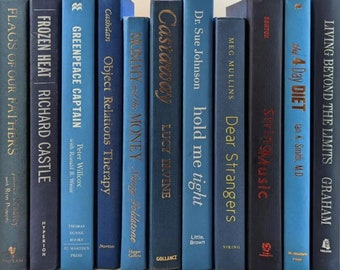 Beautiful Blues Books For Decorating And Shelf Filling Sold By The Foot