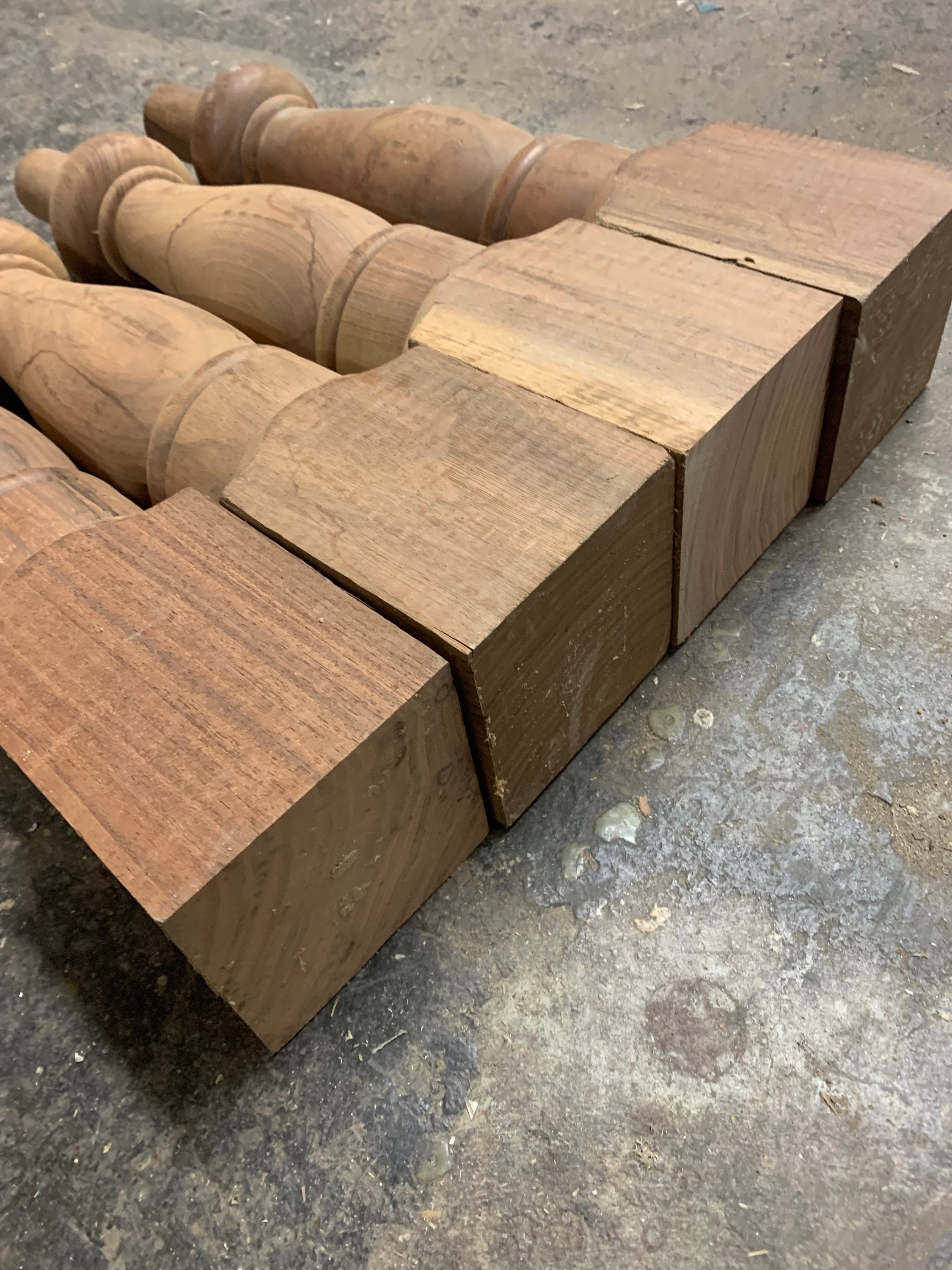 4 Vintage Solid Walnut Coffee Table Legs Etsy