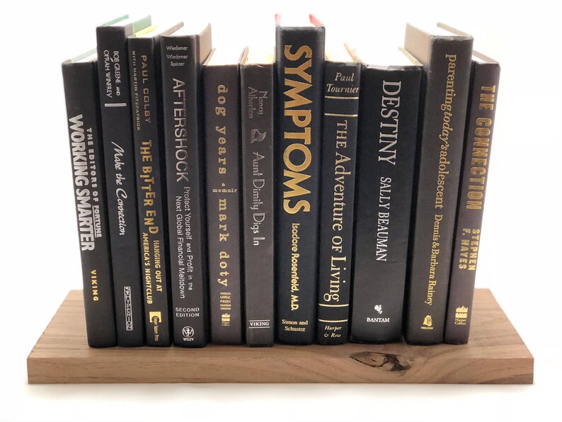 Beautiful Black Decorative Books by Color Books by the Foot Etsy