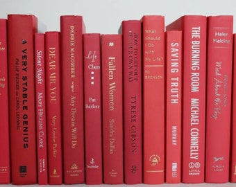 Ravishing Red Books For Decorating And Shelf Filling Sold By The Foot