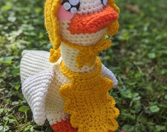 Peluche de amigurumi de Lady Goose tejido a crochet