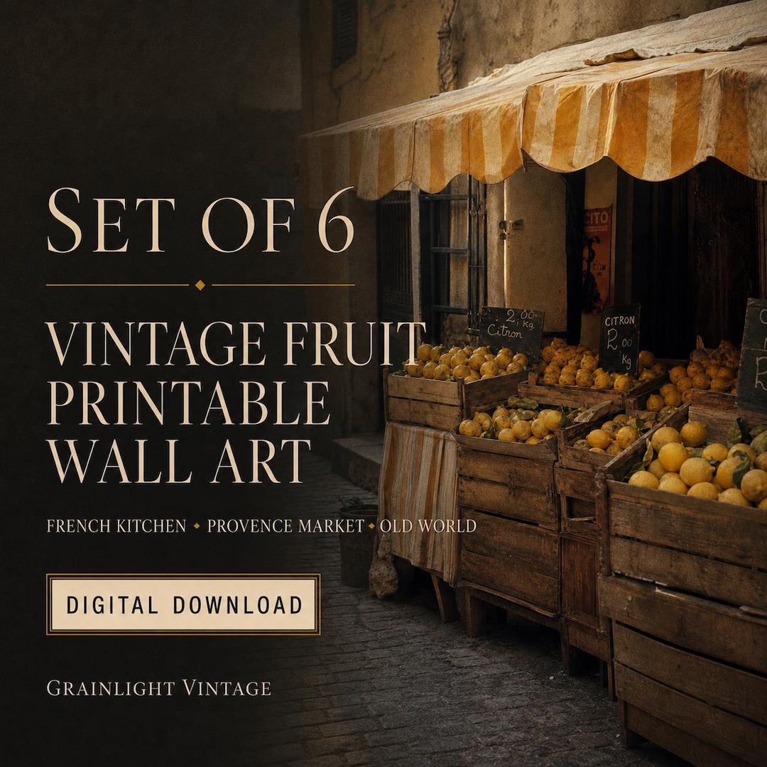 set-of-6-vintage-fruit-prints-french-kitchen-provence-market-art