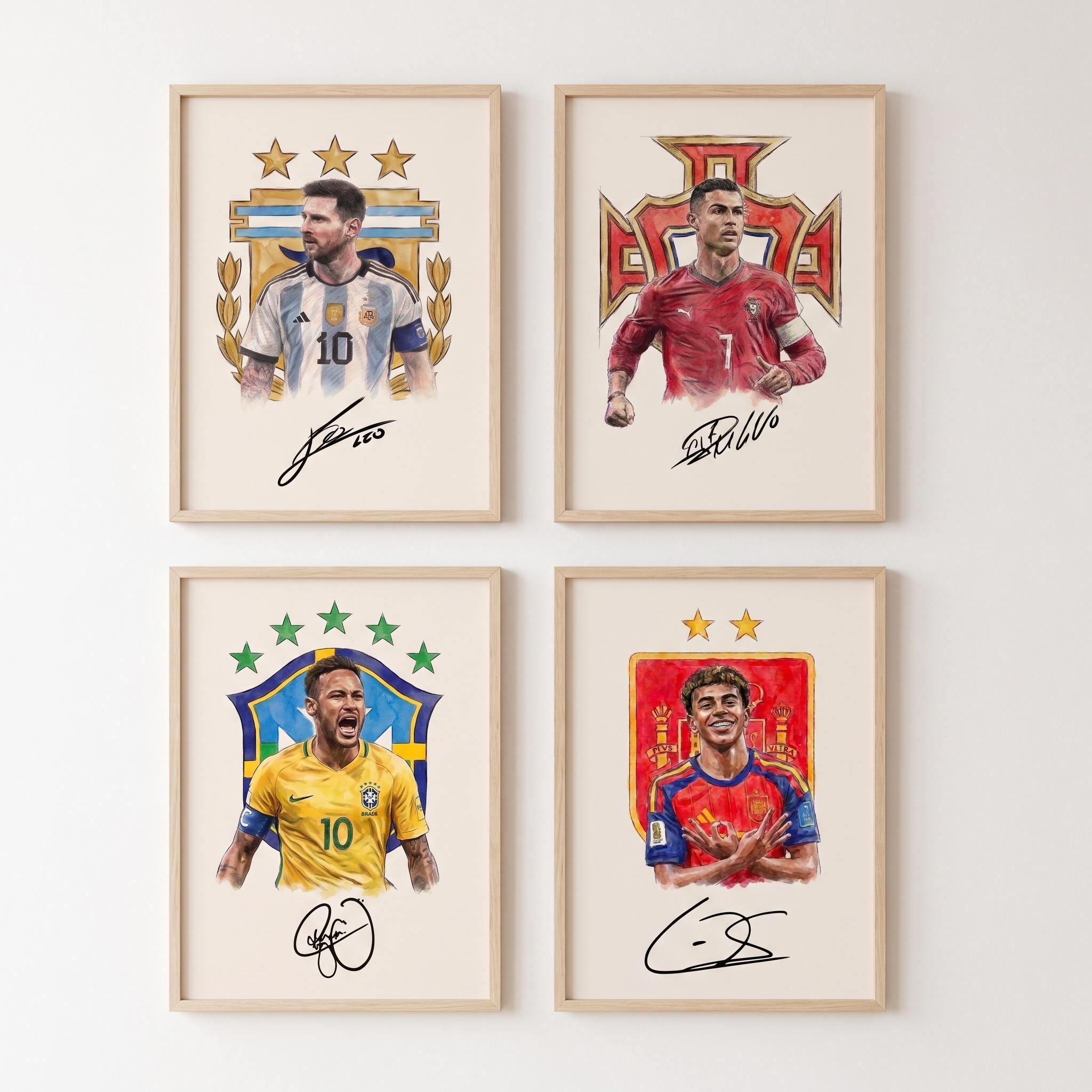Ronaldo and Messi Signature - Etsy