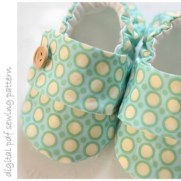 Patrón de costura para zapatos de bebé / Zapatilla suave para bebé y niño pequeño / Regalo para recién nacido / Tutorial de patrón en PDF / Patrón de costura DIY