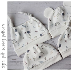 Baby and Toddler Hats - digital pdf sewing pattern