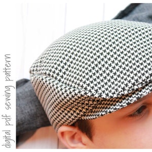 Gorro Flat - NB a Adulto - molde de costura digital em pdf