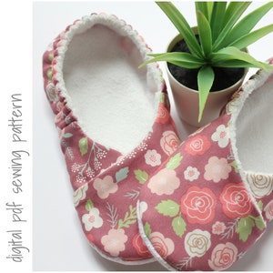 Pantofole da donna - modello avvolgente - taglie dalla 1 alla 13 - modello di cucito digitale in formato PDF