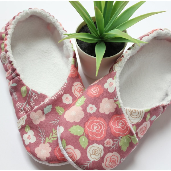 Youth-Women's Slipper - Wrap-Overs - Sizes 1 to 13 - digital pdf sewing pattern