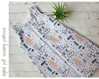 Baby Sleep Sack - Digital Sewing Pattern - Sizes 0-3mo, 3-9mo, and 9-18mo