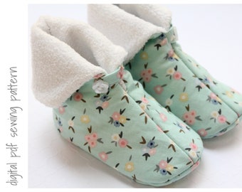 Baby Shoe Pattern - Slipper - Comfy Cozies - Sizes 0-3mo to 12-18mo