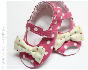 Baby Shoe Pattern - Peep Toe - Sizes 1 to 5