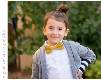 Bow Tie - Sizes 0-3mo to 5+yrs - digital pdf sewing pattern