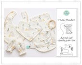 Baby Sewing Pattern Bundle | Bib Burp Mittens | 6 Items | Newborn Baby Gift | PDF Pattern Tutorial | DIY sewing Pattern | Easy Beginner PDF