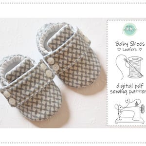 Molde para sapatinho de bebê | Sapatinho macio forrado | Presente para bebê | Download em PDF