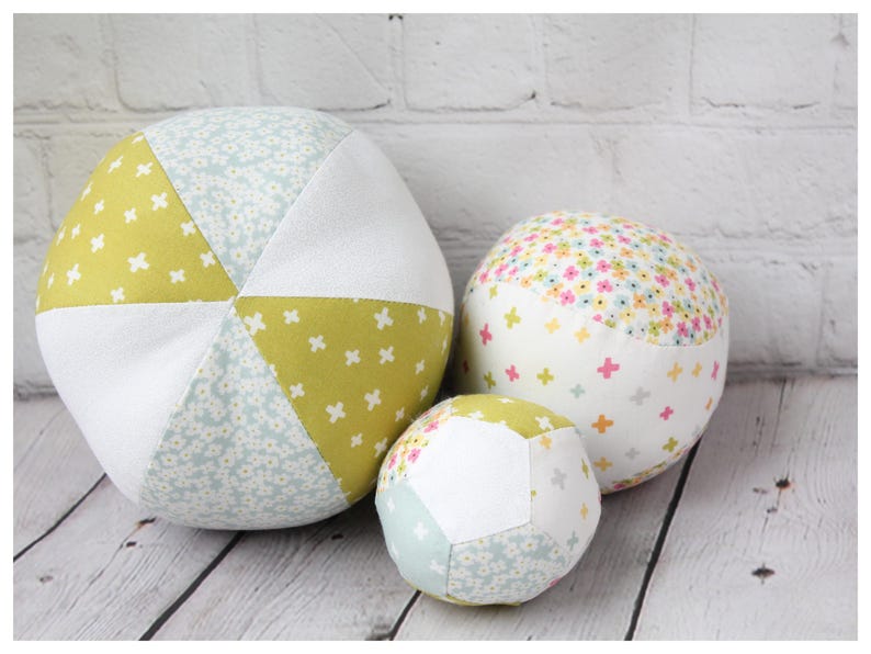 Soft Toy Balls Sewing Pattern | Patchwork, Baseball, Beach Ball Styles ...