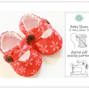 Baby Shoe Sewing Pattern | Mary Jane Slipper Tutorial | Soft Shoe | Baby Gift PDF Pattern | Sizes 1 to 5 | Newborn to 18 months