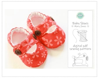 Baby Shoe Sewing Pattern | Mary Jane Slipper Tutorial | Soft Shoe | Baby Gift PDF Pattern | Sizes 1 to 5 | Newborn to 18 months