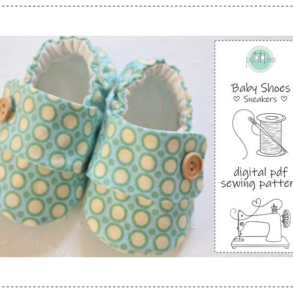 Naaipatroon babyschoen | Zelfstudie gevoerde zachte pantoffel (pdf-patroon)