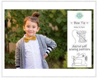 Baby Boy Bow Tie Sewing Pattern | Toddler PDF Tutorial (Digital Download)