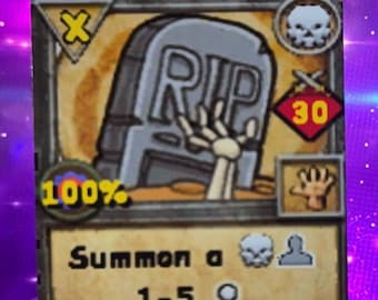 100% Fanmade and Handmade Wizard101 Collection (Death School) Mystery Card Pack