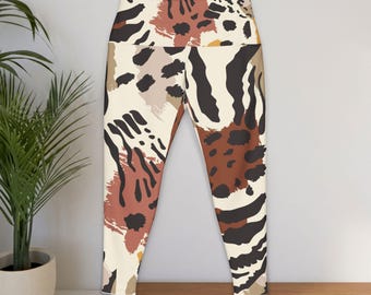 Abstract Animal Print Yoga Pants | All-Over Print Leggings
