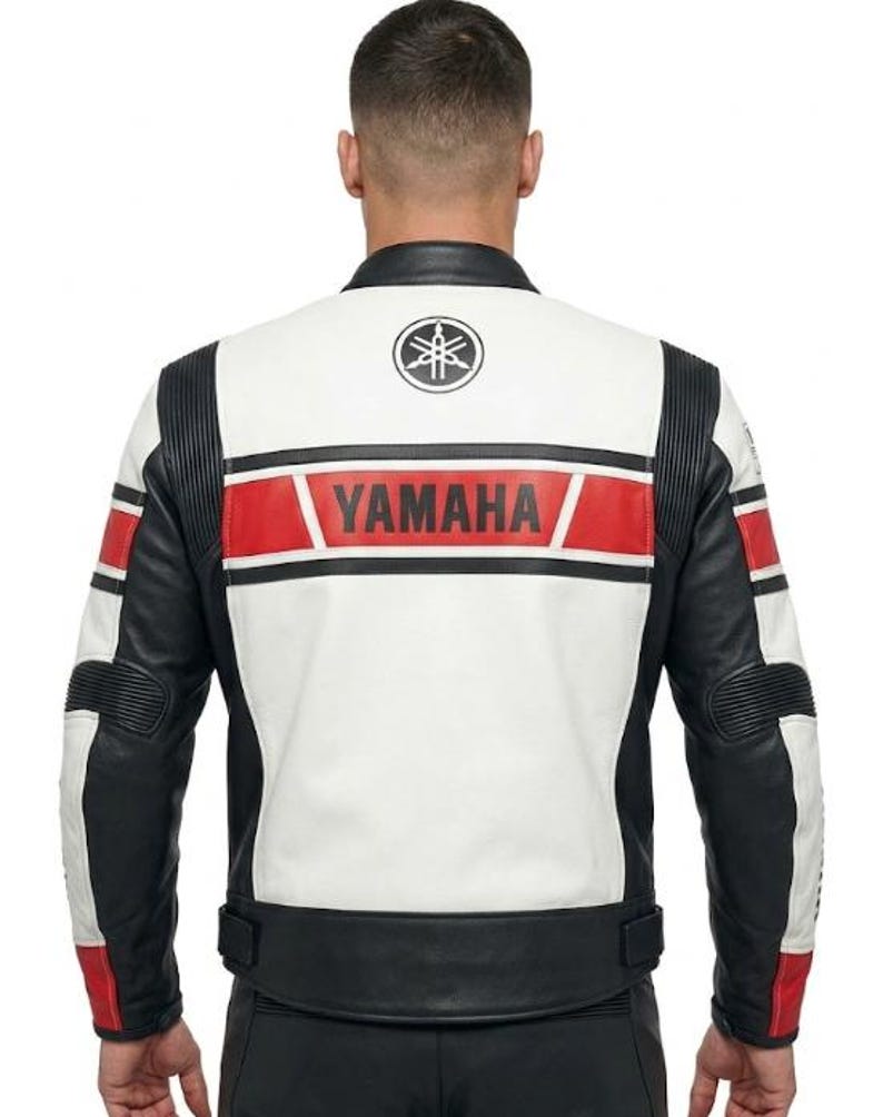 Vintage Yamaha 50th Anniversary Leather MotoGP Jacket, Petronas Racing Coat image 4