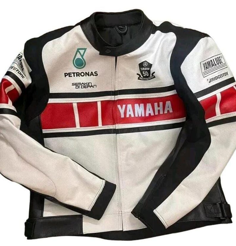 Vintage Yamaha 50th Anniversary Leather MotoGP Jacket, Petronas Racing Coat image 2
