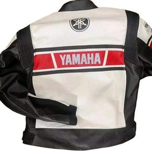 Vintage Yamaha 50th Anniversary Leather MotoGP Jacket, Petronas Racing Coat image 3