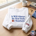 Embroidered New York Basketball Sweathirt, New York Or Nowhere, Knicks Fan Apparel, Vintage NYC Sports Sweatshirt, Front and Back Graphic product logo