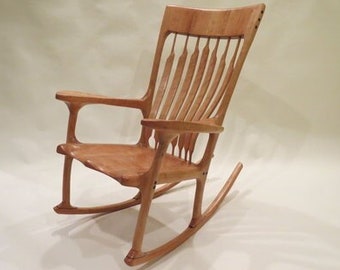 Rocking Chair, Sculpted Rocking Chair, Chair, Custom Made, Heirloom Quality, Home Decor, Comfort, Lumbar Support