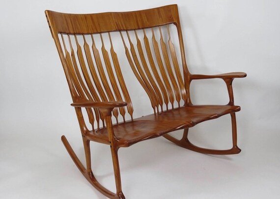 Double Rocking Chair Rocking Chair Chair Custom Made Rocking Chair Beautiful Etsy
